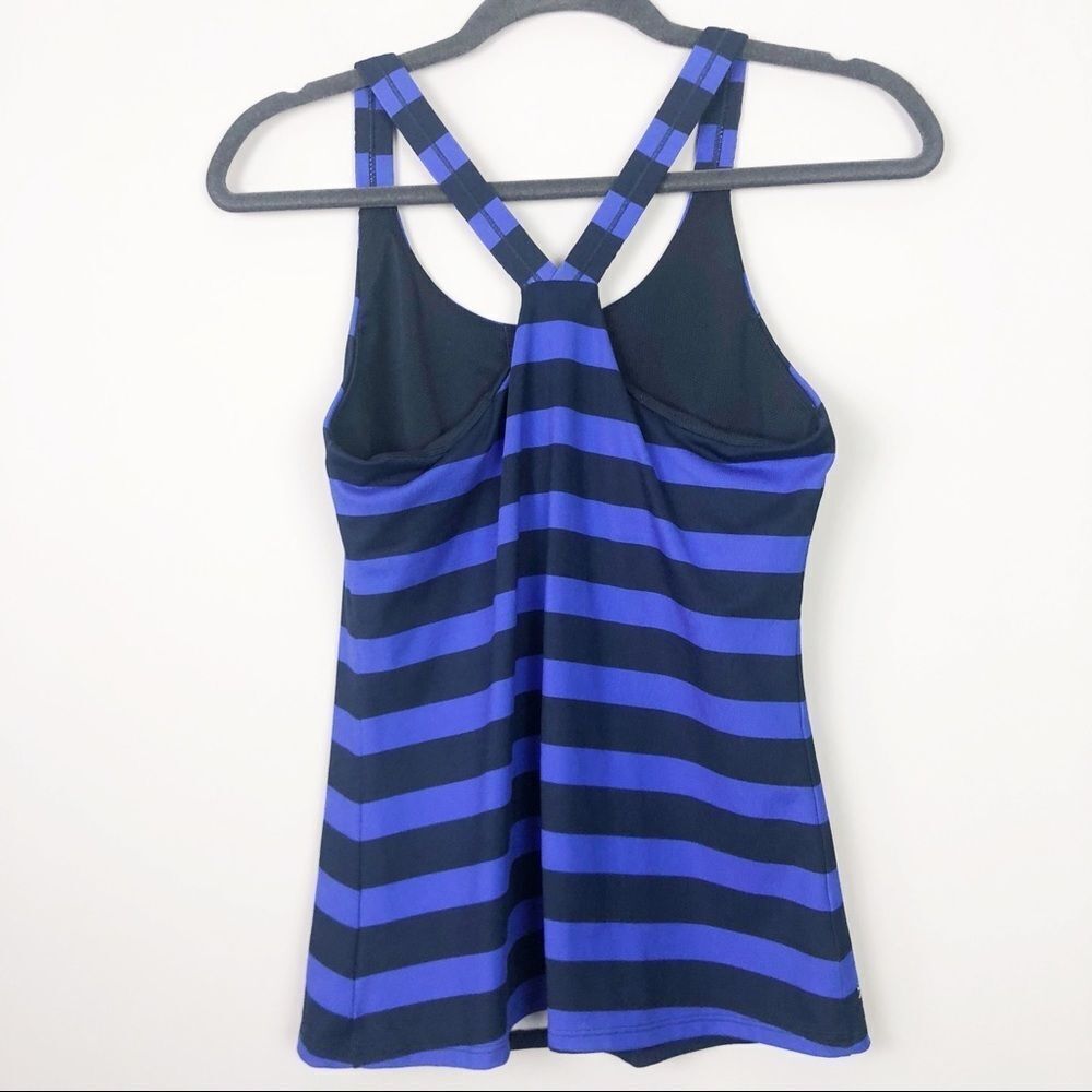 ATHLETA | Bold Stripe Tank Blue Y-Back Medium - Picture 4 of 7